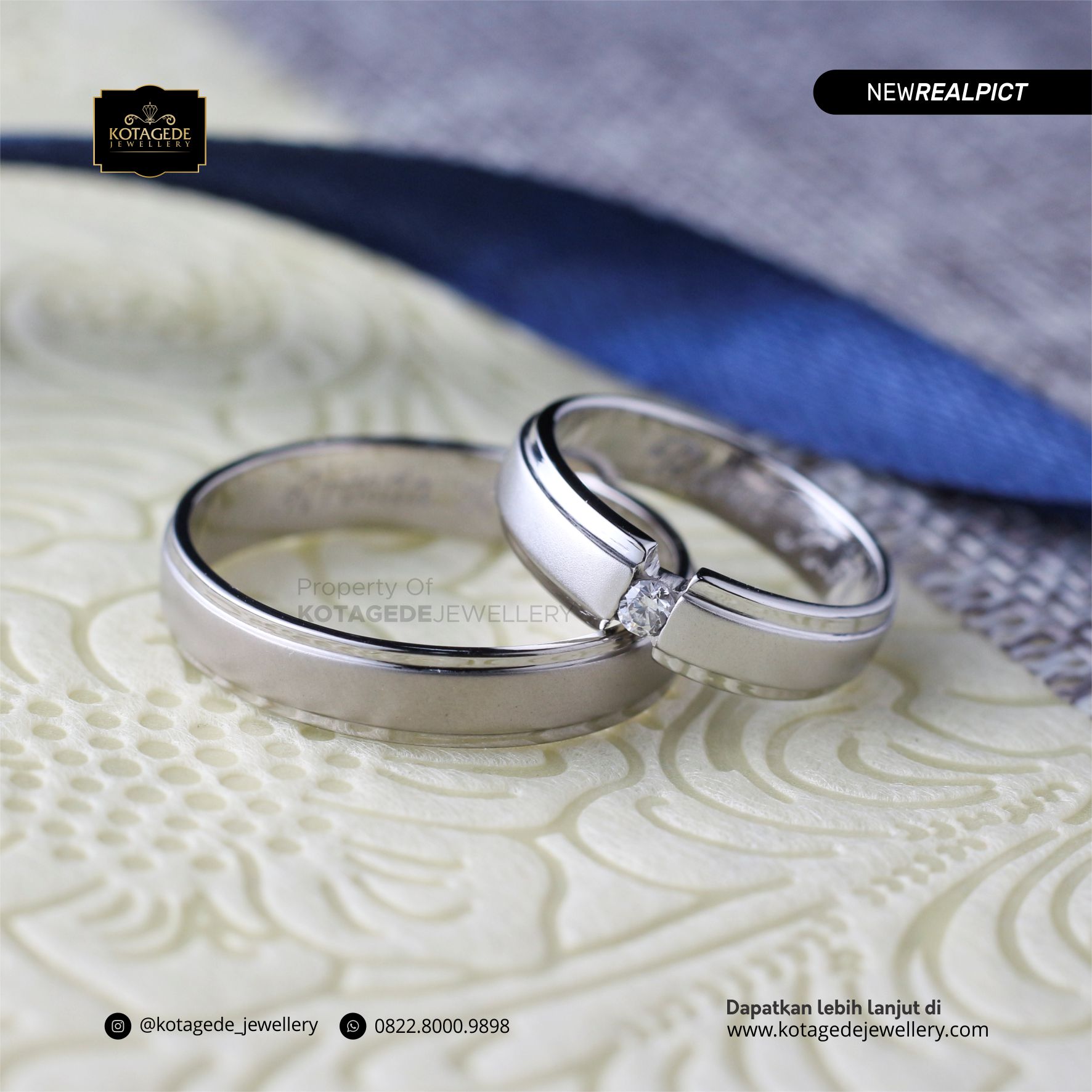 Gambar Cincin  Emas  Putih  Couple  Gambar Aksesoris